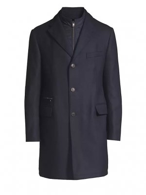 Шерстяное пальто , синий Corneliani