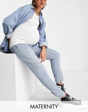 Выбеленные джинсы Mom премиум-класса Maternity Topshop
