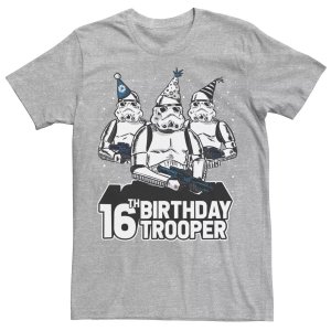 Мужская праздничная шляпа штурмовика «Звездные войны», футболка «Трио» на 16-й день рождения Star Wars