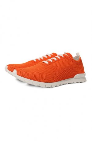 Текстильные кроссовки Kiton. Цвет: оранжевый