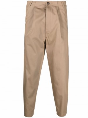 Прямые брюки со складками Société Anonyme. Цвет: бежевый