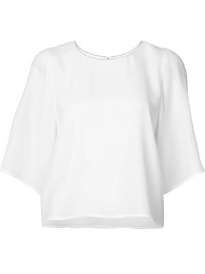 Свободная блузка Halston Heritage. Цвет: белый
