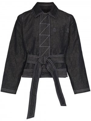 Пиджак с поясом Sunnei. Цвет: черный