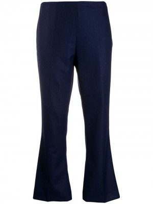 Укороченные расклешенные брюки Berwich. Цвет: синий