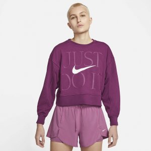 Женский свитшот Sweatshirt Dri-FIT Get Fit Nike. Цвет: фиолетовый