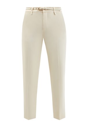 Классические брюки прямого кроя с регулируемым поясом REDVALENTINO. Цвет: бежевый