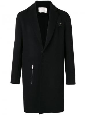 Приталенное пальто с боковой молнией 1017 Alyx 9SM. Цвет: черный