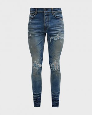 Мужские отбеленные джинсы скинни MA Paisley MX1 Amiri