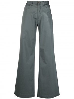 Расклешенные брюки широкого кроя Société Anonyme. Цвет: серый
