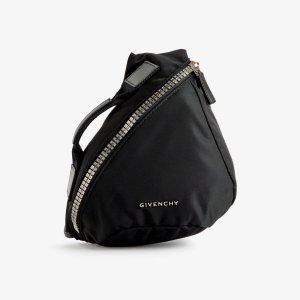 Маленькая сумка через плечо из смесовой ткани с G-молнией , черный Givenchy
