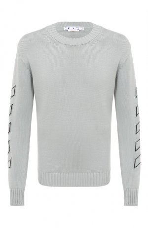 Хлопковый свитер Off-White. Цвет: синий