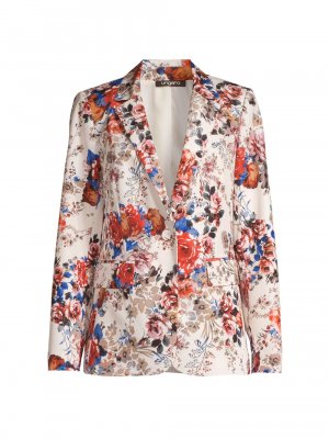 Пиджак из тафты с цветочным принтом , белый Ungaro