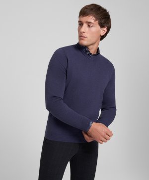 Пуловер трикотажный KWL-0677-1 DNAVY HENDERSON. Цвет: синий
