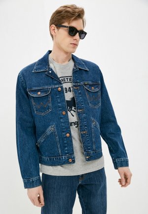 Куртка джинсовая Wrangler. Цвет: синий