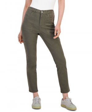 Узкие джинсы скинни для подростков с накладными карманами, зеленый Celebrity Pink