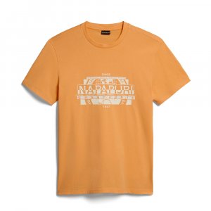 Мужская футболка S-Manta Short-Sleeve Napapijri. Цвет: оранжевый