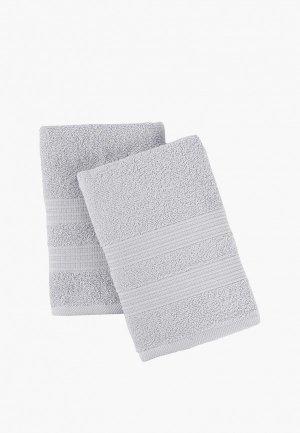 Комплект полотенец Унисон Raffle 70х130 см (2 шт). Цвет: серый