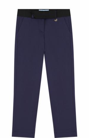 Трикотажные брюки с поясом Lanvin. Цвет: синий