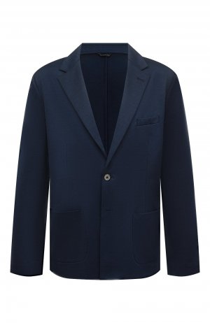 Хлопковый пиджак Andrea Campagna. Цвет: синий