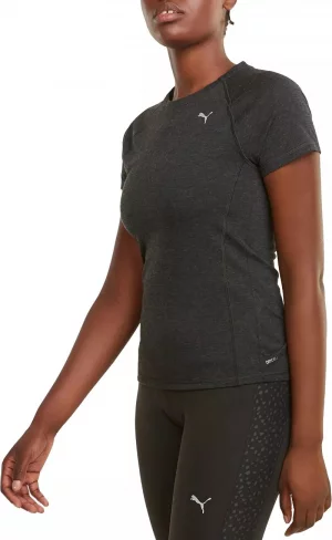 Женская шерстяная футболка для бега с короткими рукавами, черный PUMA