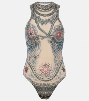 Боди с принтом из коллекции tattoo , мультиколор Jean Paul Gaultier