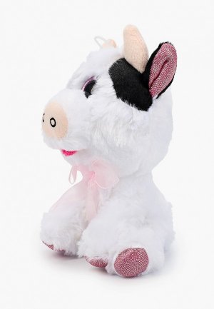 Игрушка мягкая Мульти-Пульти Корова с бантиком, 18 см. Цвет: белый