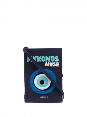 Клатч в виде книги Mykonos Muse Olympia Le-Tan. Цвет: синий