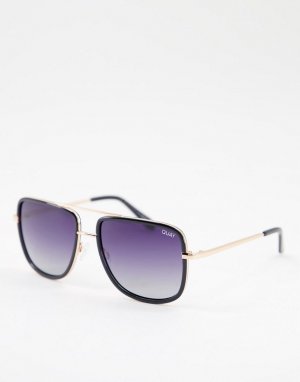 Черные солнцезащитные очки унисекс в стиле мореплавателя Quay All In-Черный цвет Australia