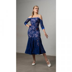 Платье , размер 44-46, синий GK. Цвет: синий