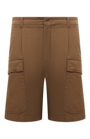 Хлопковые шорты Zegna. Цвет: коричневый