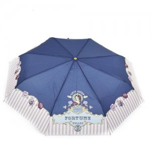 Зонт складной с принтом Braccialini. Цвет: синий/золотистый