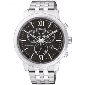 Наручные часы Elegant AT2301-82E, серебряный, черный CITIZEN. Цвет: серебристый