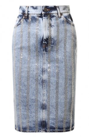 Джинсовая юбка Giuseppe di Morabito. Цвет: голубой