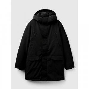 Пальто , размер M, черный UNITED COLORS OF BENETTON. Цвет: черный