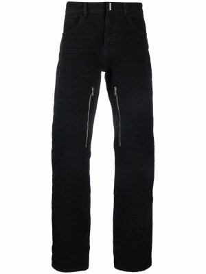 Прямые джинсы с логотипом 4G Givenchy. Цвет: черный