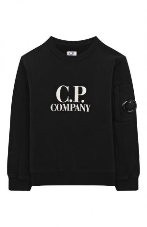 Хлопковый свитшот C.P. Company. Цвет: чёрный