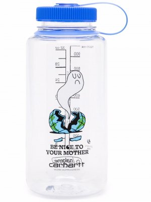 Бутылка для воды с графичным принтом Carhartt WIP. Цвет: белый