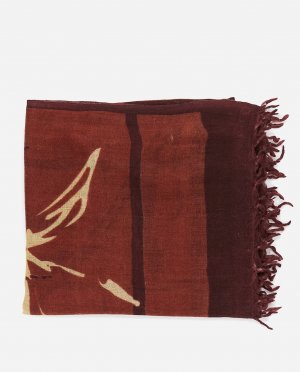 Женский шерстяной шарф Euphoria с коричневым цветочным принтом , коричневый Abbacino