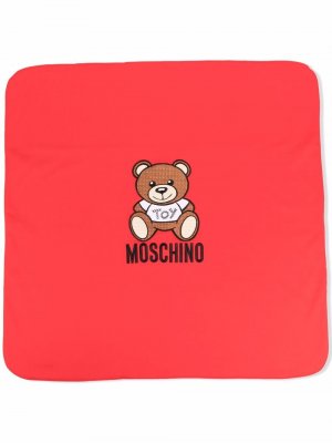Teddy-print blanket Moschino Kids. Цвет: красный