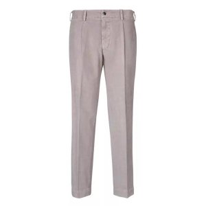 Брюки cotton blend trousers Dell'Oglio, серый Dell'Oglio