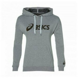 Толстовка женская 2032A990 020 BIG OTH HOODIE цвет серый размер XL ASICS. Цвет: серый