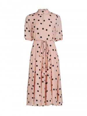 Шелковое платье Lindsey в горошек , розовый Elie Tahari