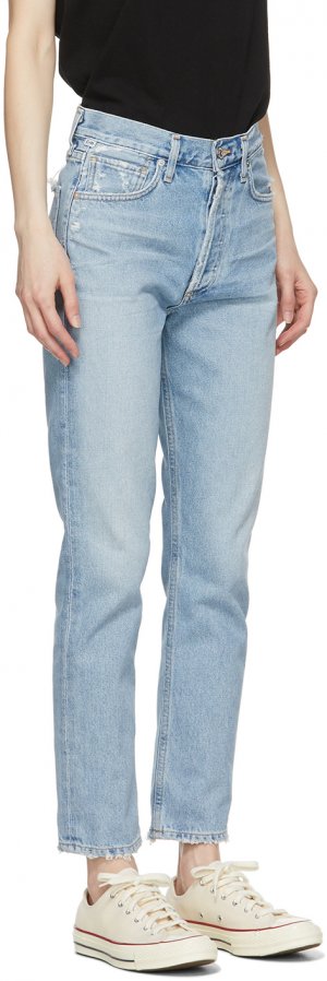 Blue High-Rise Charlotte Jeans Citizens of Humanity. Цвет: hot spring