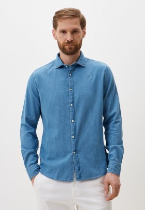 Рубашка джинсовая Scalpers. Цвет: голубой