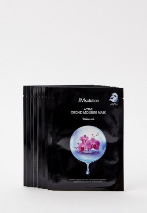 Тканевая маска для лица JMsolution с экстрактом орхидеи, корейские, увлажняющие,  от акне, морщин, прыщей, 10 шт х 30 мл. Цвет: прозрачный