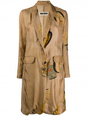 Пальто с принтом Uma Wang. Цвет: нейтральные цвета