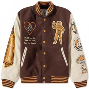 Университетская куртка Galaxy с кожаными рукавами , коричневый Billionaire Boys Club