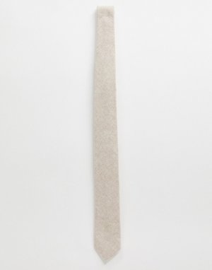 Фланелевый галстук кремового цвета -Белый Gianni Feraud