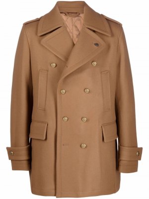 Двубортное пальто Gabriele Pasini. Цвет: бежевый