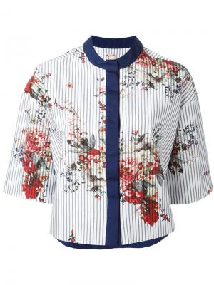 Укороченный пиджак с цветочным принтом Antonio Marras. Цвет: многоцветный
